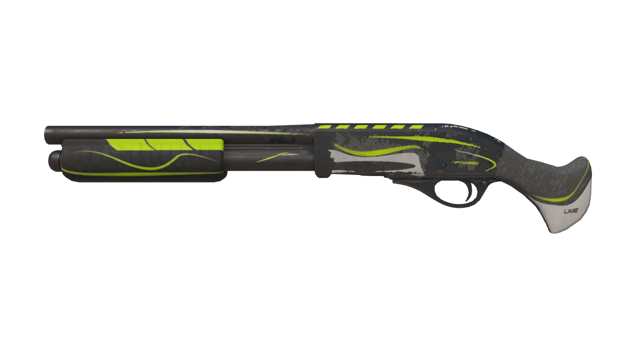 Sawed-Off | Limelight (Battle-Scarred) — Dust II light, front
