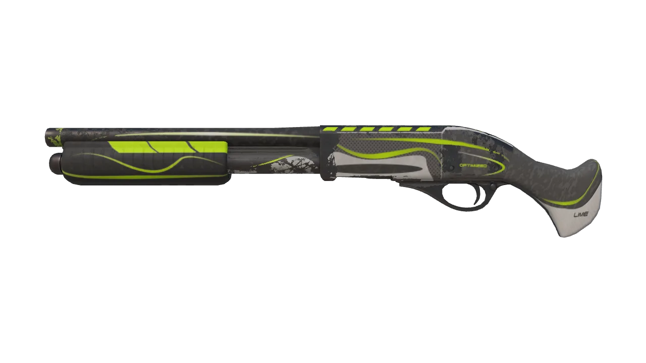 Sawed-Off | Limelight (Well-Worn) — Dust II light, front