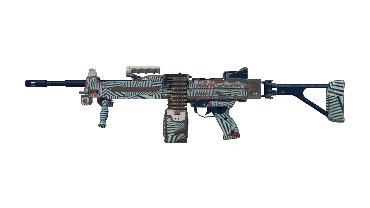 StatTrak™ Negev | Dazzle (Field-Tested) — Dust II light, front
