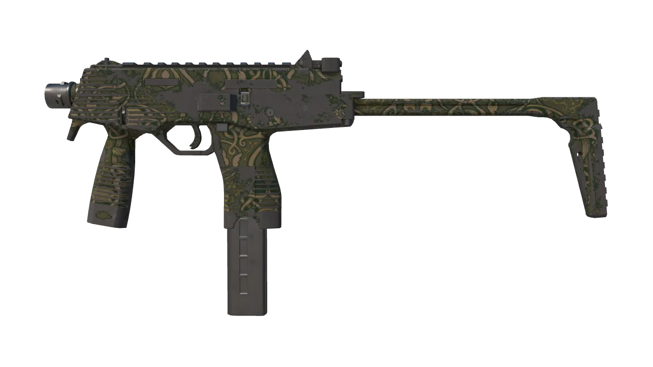 MP9 | Old Roots (Battle-Scarred) — Dust II light, front