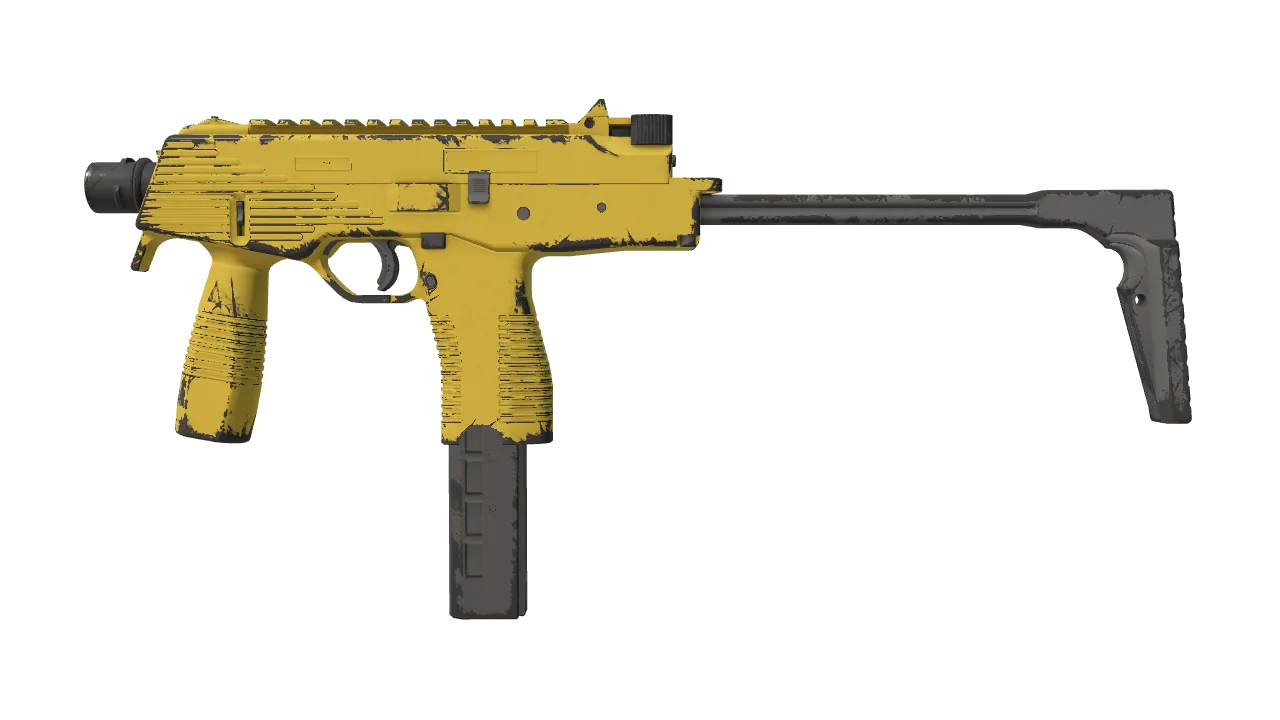 MP9 | Bulldozer (Field-Tested) — Dust II light, front