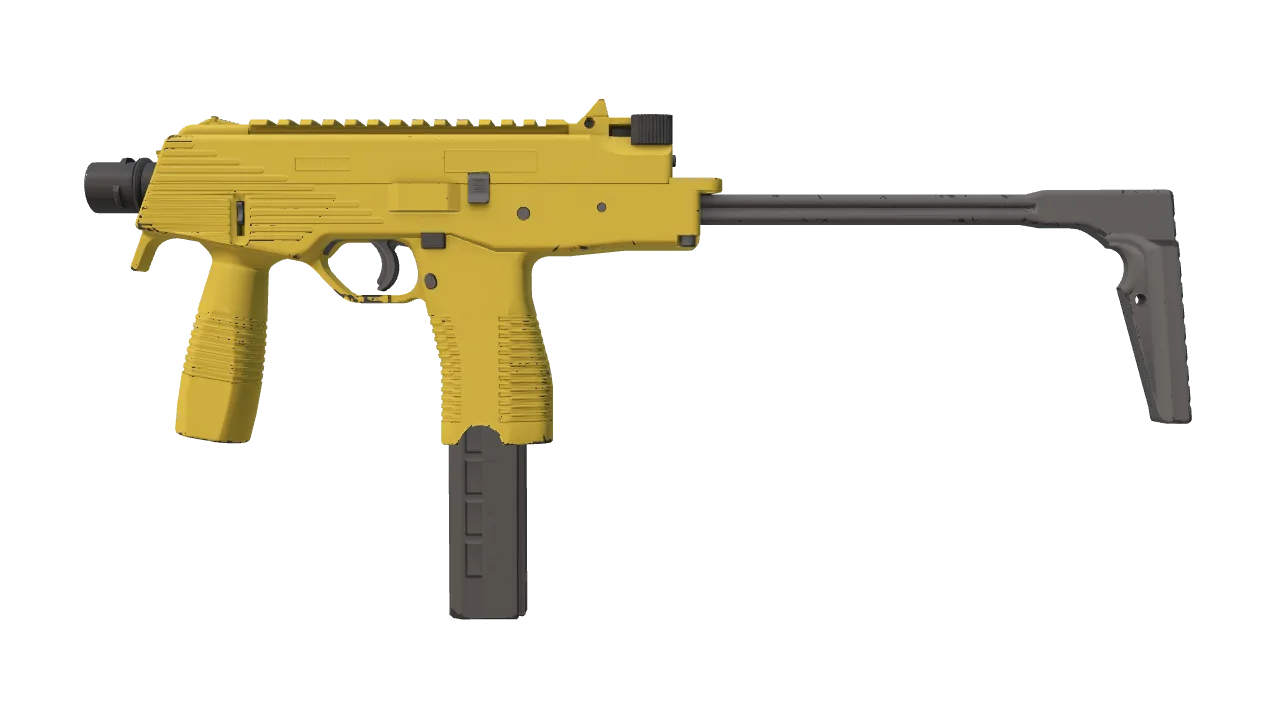 MP9 | Bulldozer (Minimal Wear) — Dust II light, front