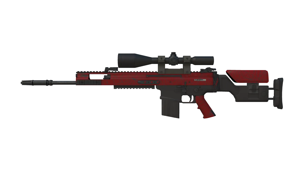SCAR-20 | Crimson Web (Factory New) — Dust II light, front