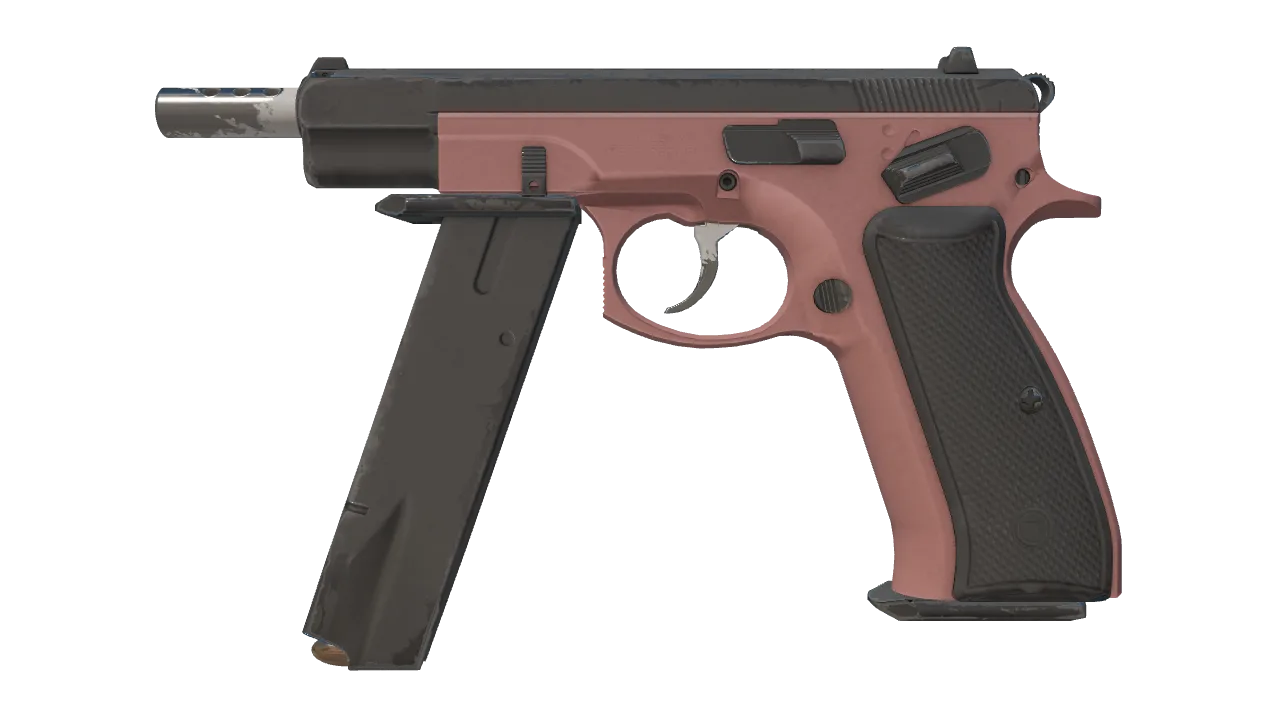 CZ75-Auto | Pink Pearl (Field-Tested) — Dust II light, front