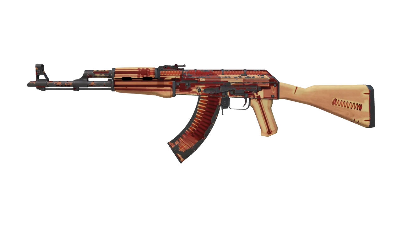 Souvenir AK-47 | X-Ray (Battle-Scarred) — Dust II light, front