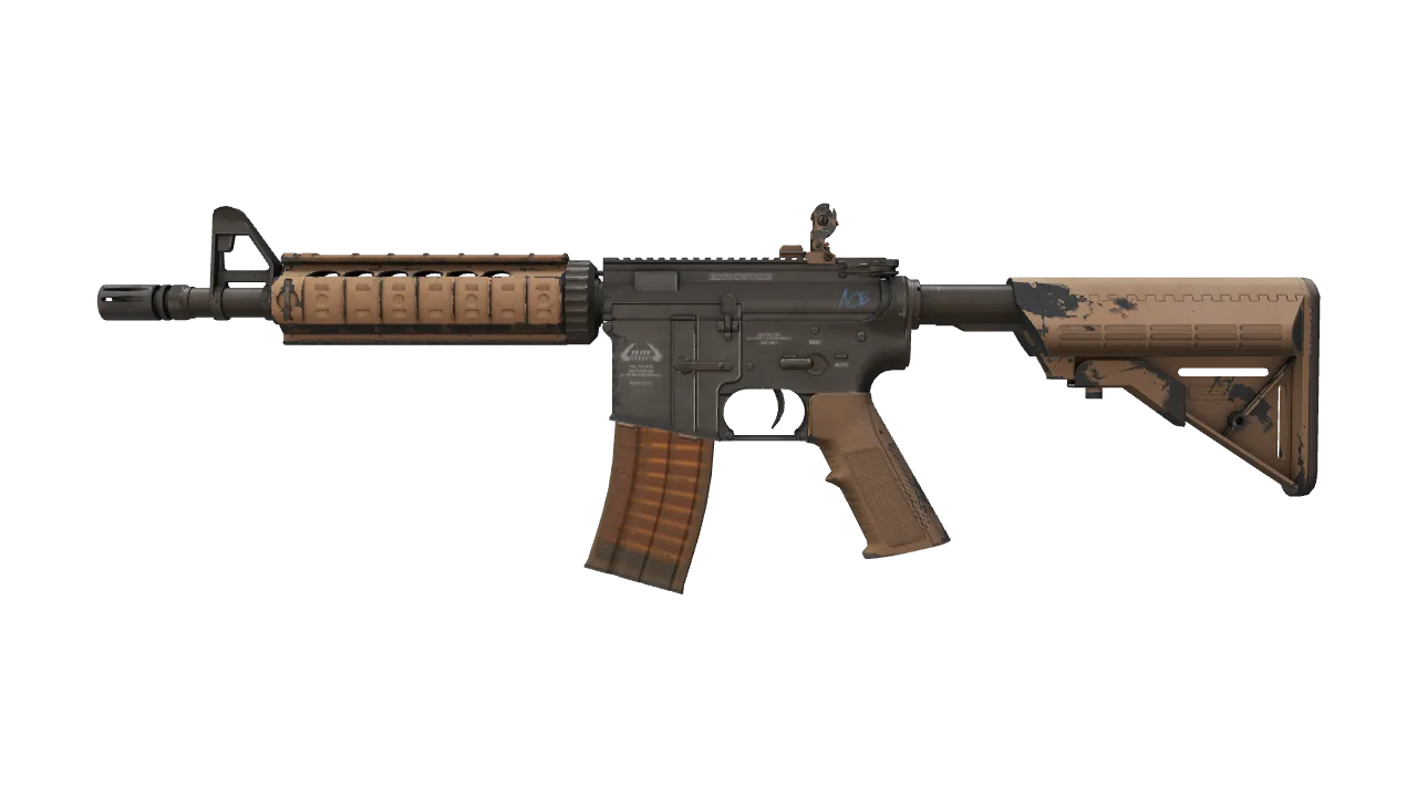 StatTrak™ M4A4 | Poly Mag (Well-Worn) — Dust II light, front