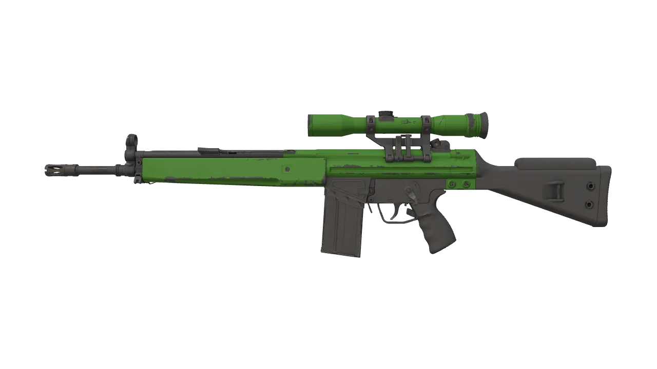 G3SG1 | Green Apple (Field-Tested) — Dust II light, front
