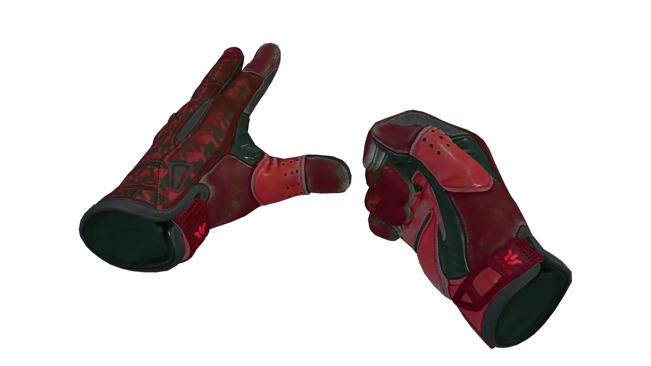 ★ Sport Gloves | Scarlet Shamagh (Battle-Scarred) — Dust II light, front