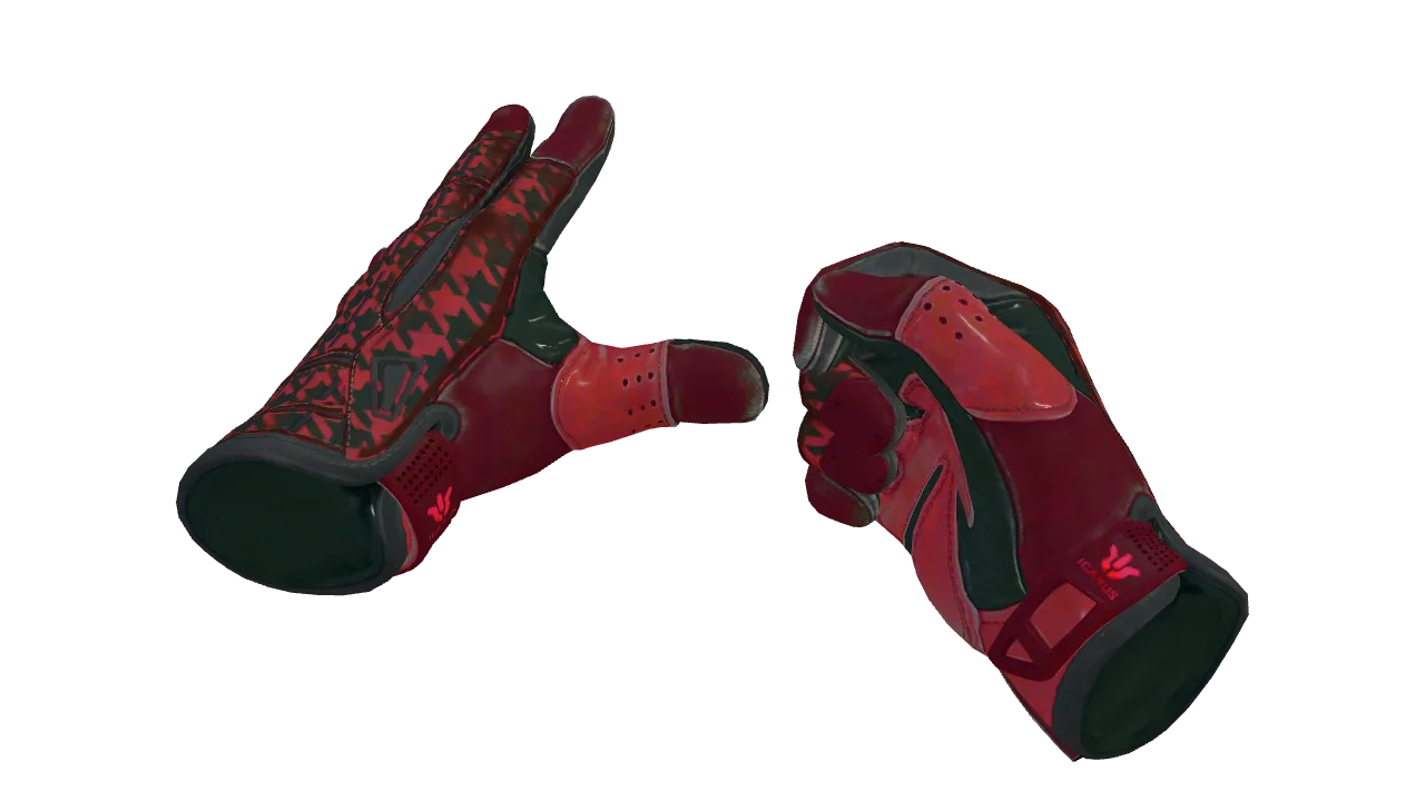 ★ Sport Gloves | Scarlet Shamagh (Well-Worn) — Dust II light, front