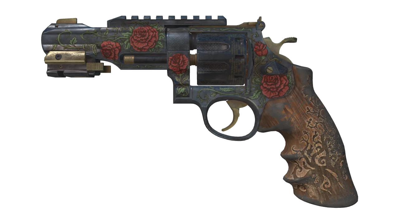 Souvenir R8 Revolver | Tango (Well-Worn) — Dust II light, front