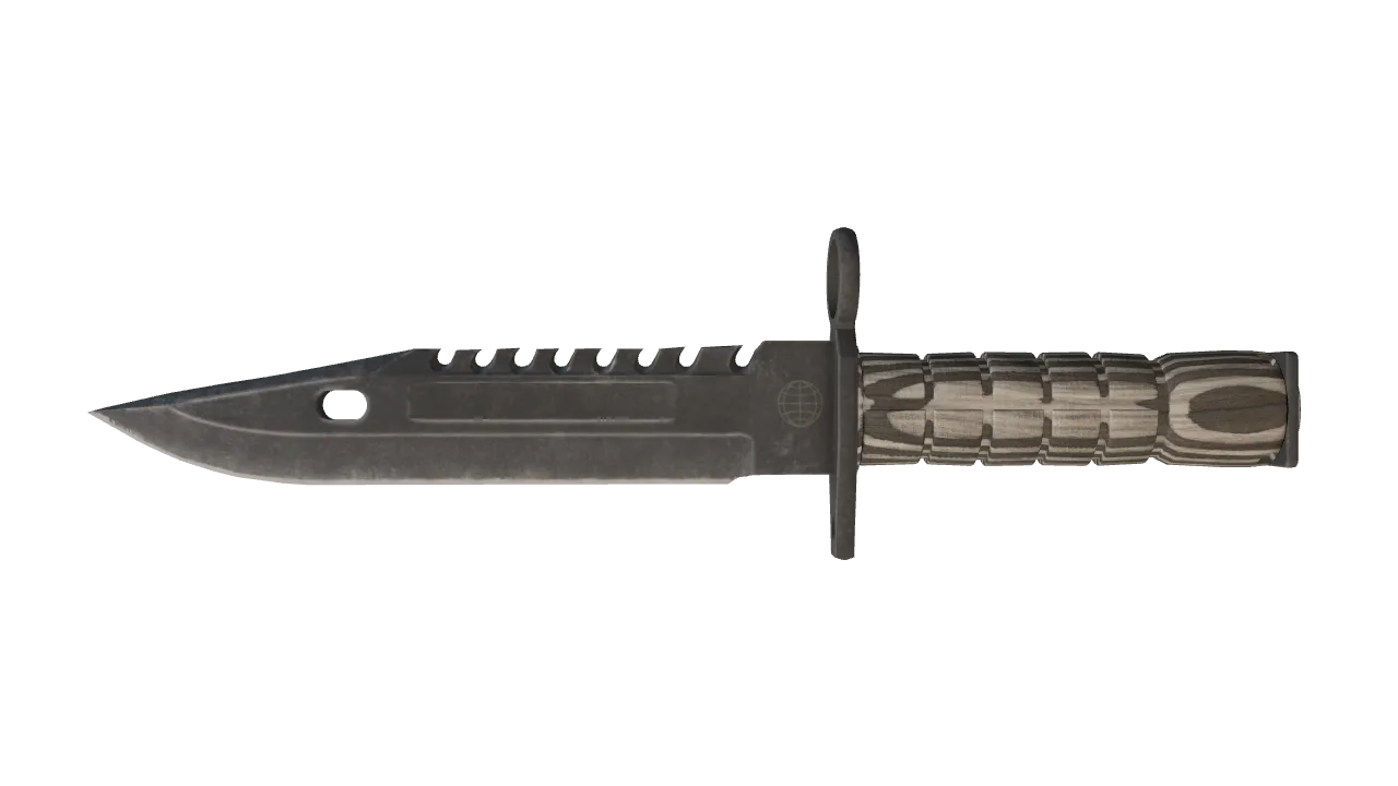 ★ M9 Bayonet | Black Laminate (Field-Tested) — Dust II light, front