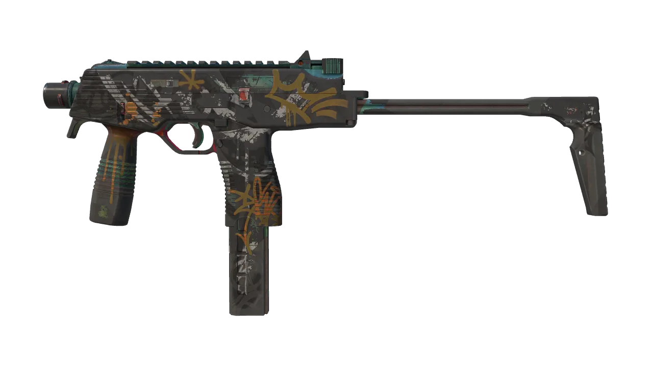 MP9 | Urban Sovereign (Battle-Scarred) — Dust II light, front