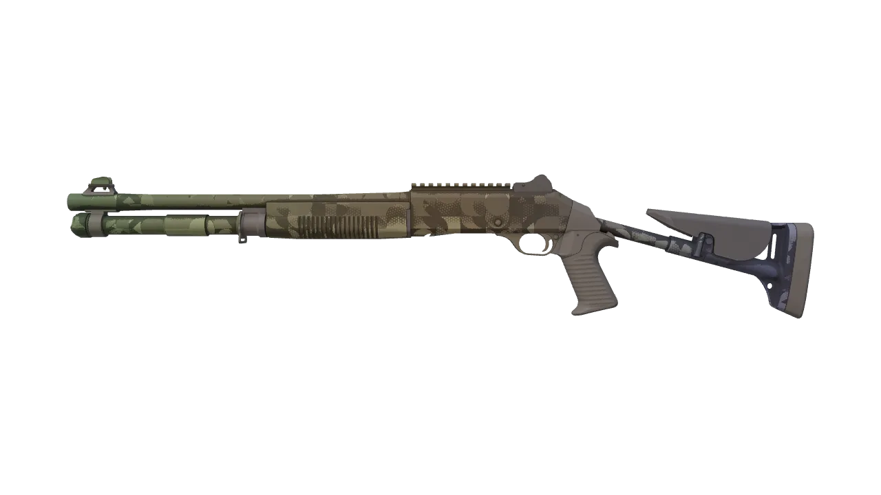 XM1014 | Halftone Shift (Minimal Wear) — Dust II light, front