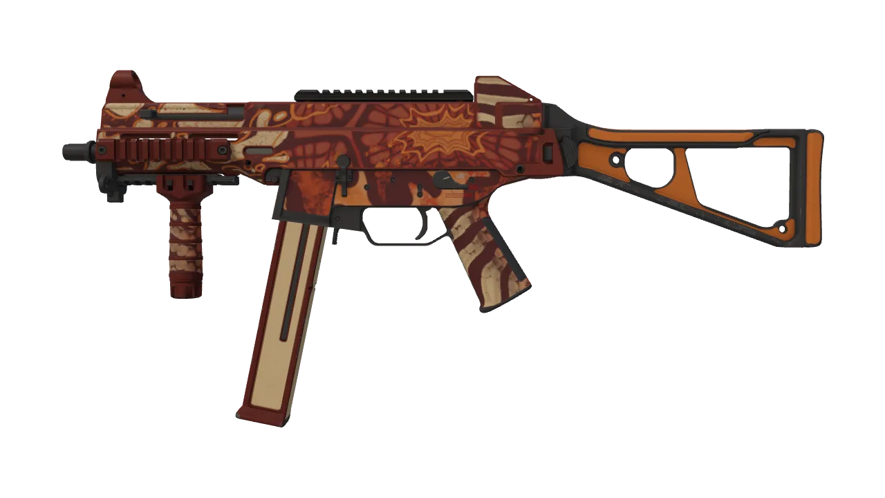 UMP-45 | Warm Blooded (Minimal Wear) — Dust II light, front
