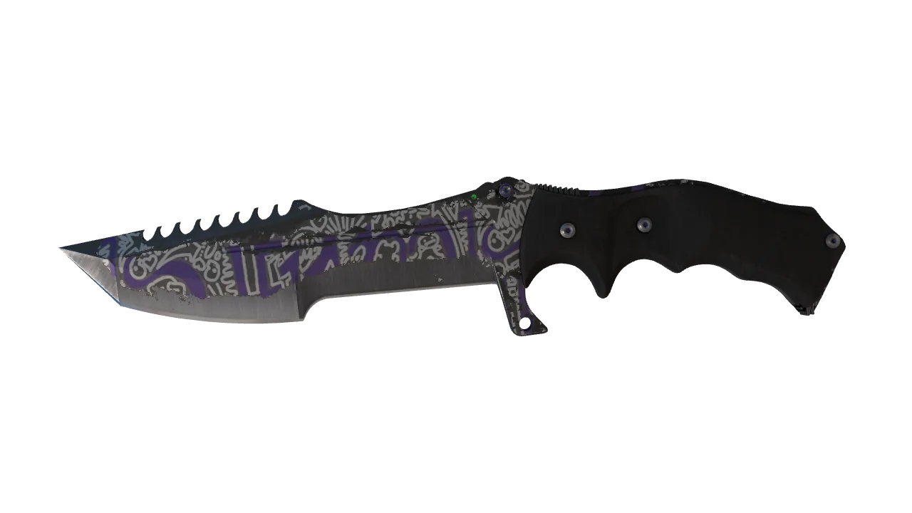 ★ Huntsman Knife | Freehand (Battle-Scarred) — Dust II light, front