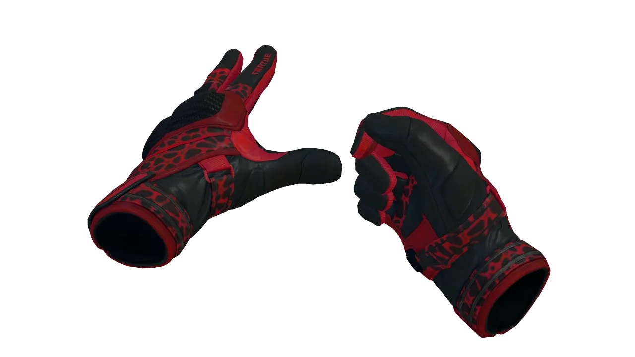 ★ Moto Gloves | Blood Pressure (Minimal Wear) — Dust II light, front