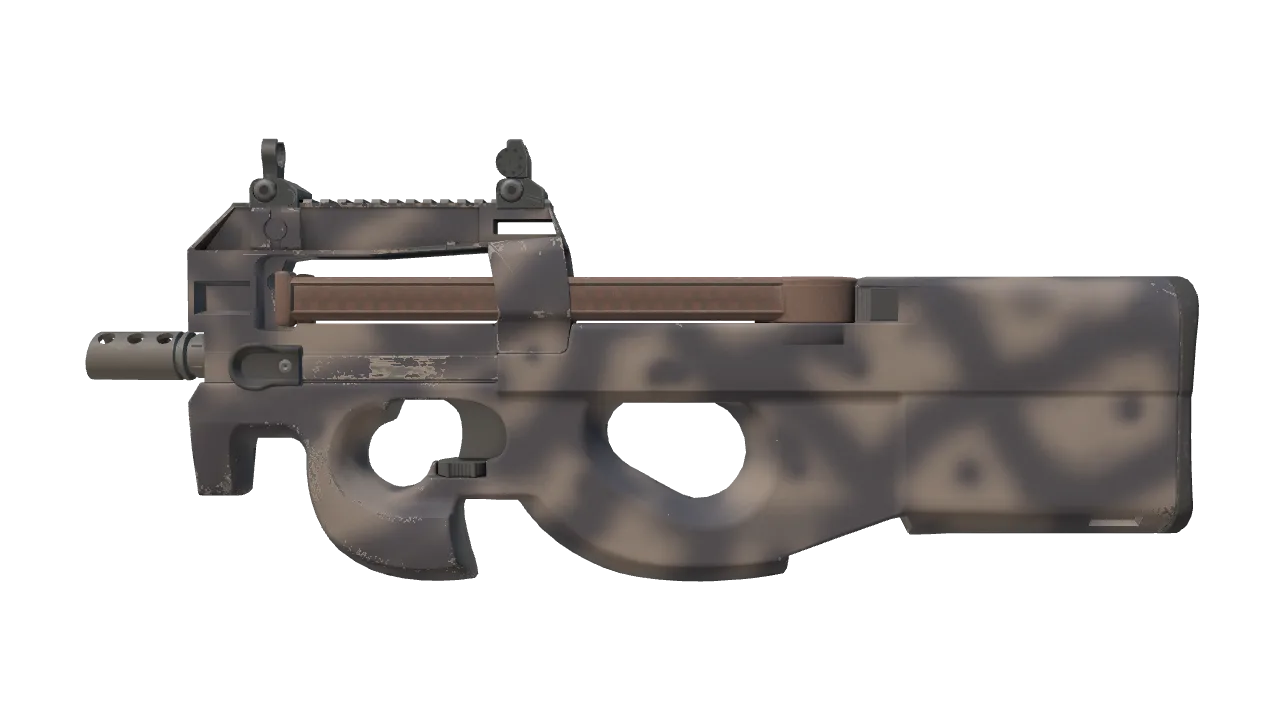 P90 | Scorched (Factory New) — Dust II light, front
