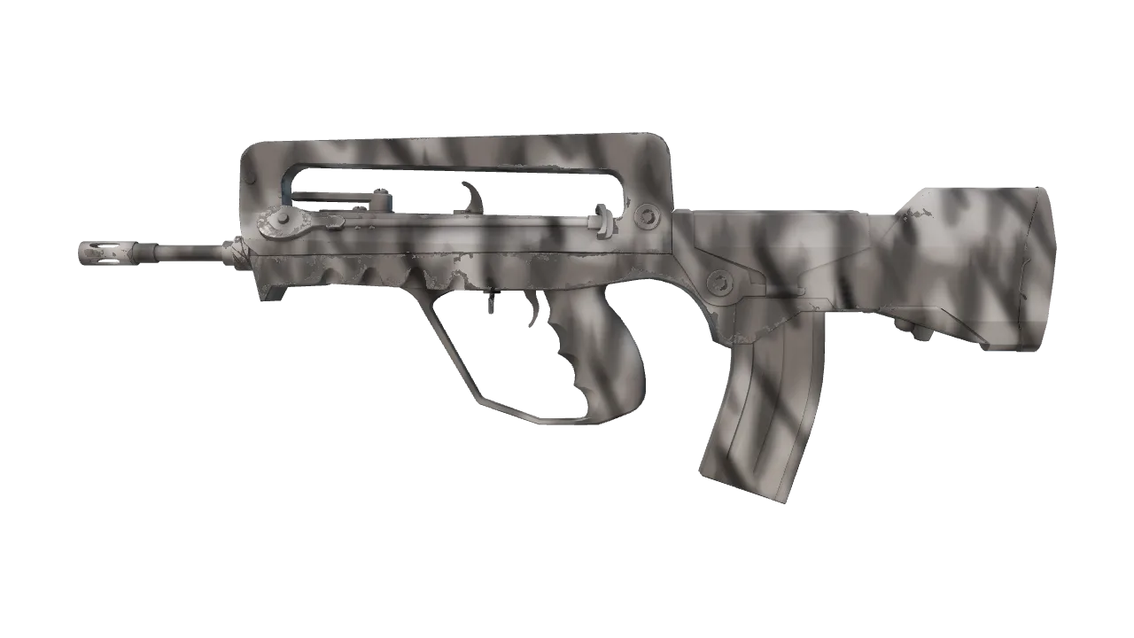 FAMAS | Contrast Spray (Factory New) — Dust II light, front