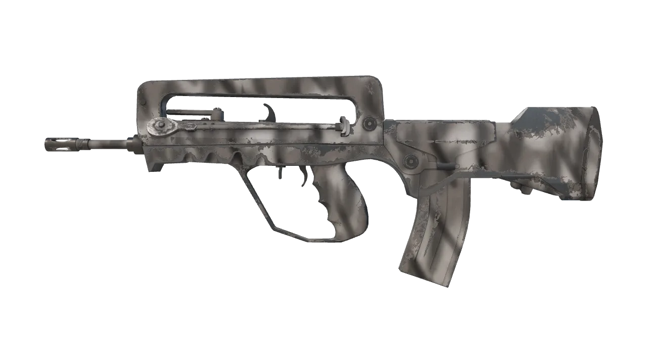 FAMAS | Contrast Spray (Field-Tested) — Dust II light, front