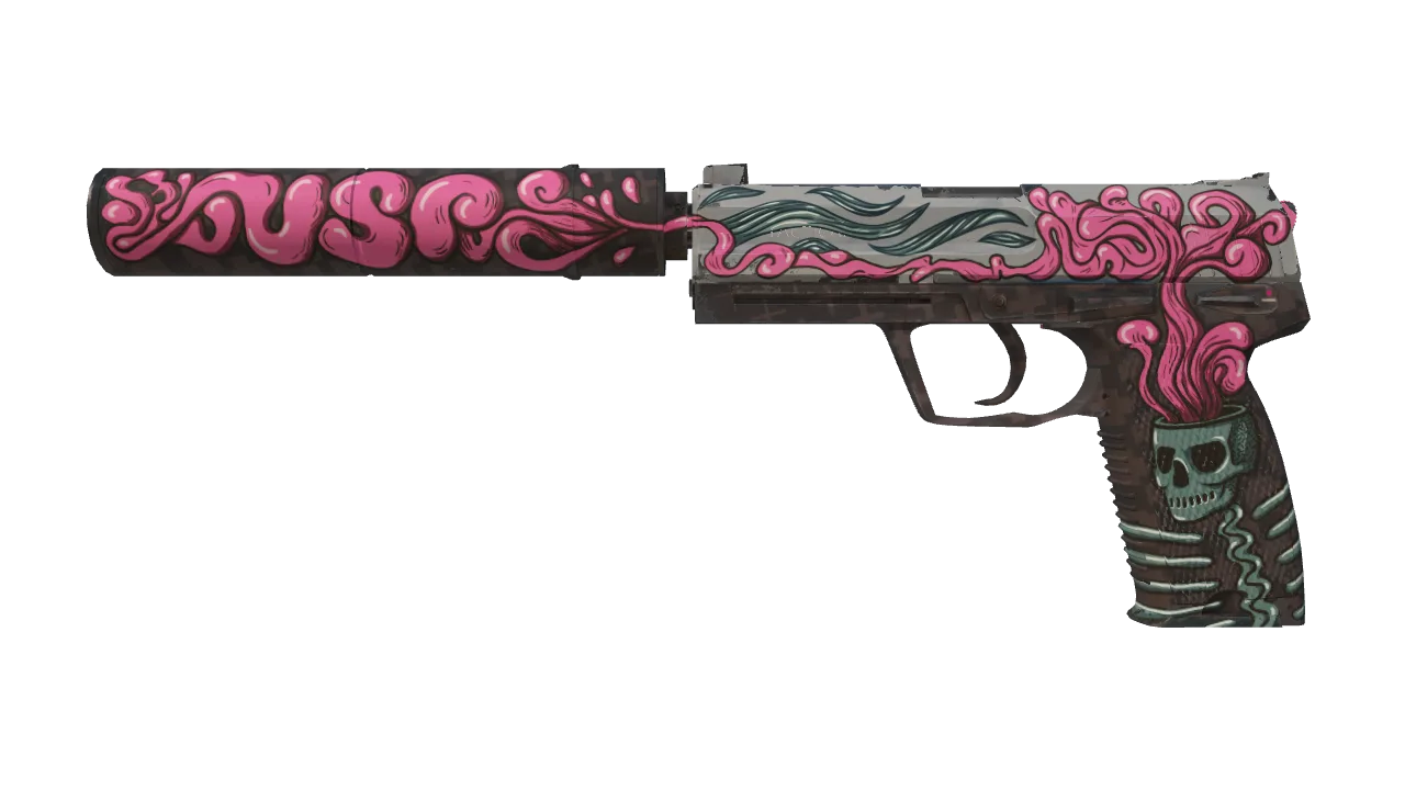 Souvenir USP-S | Cortex (Field-Tested) — Dust II light, front