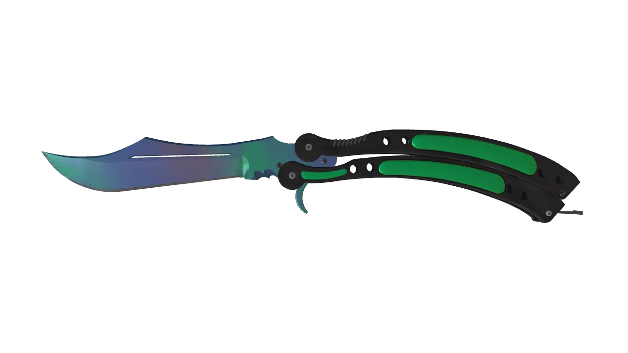 ★ Butterfly Knife | Gamma Doppler (Phase 1) (Minimal Wear) — Dust II light, front