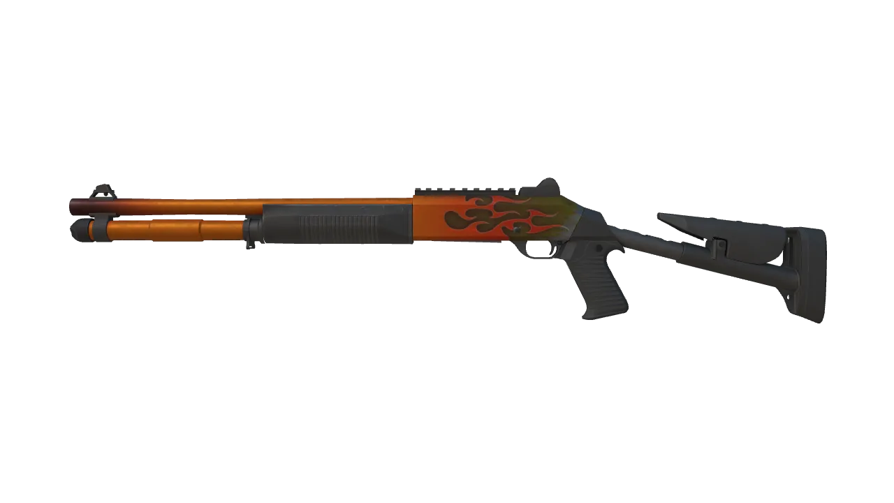 XM1014 | Teclu Burner (Battle-Scarred) — Dust II light, front