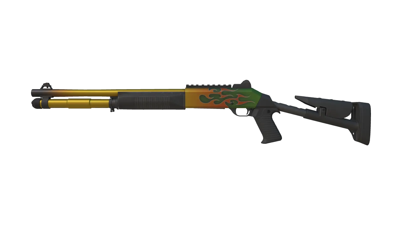 XM1014 | Teclu Burner (Factory New) — Dust II light, front