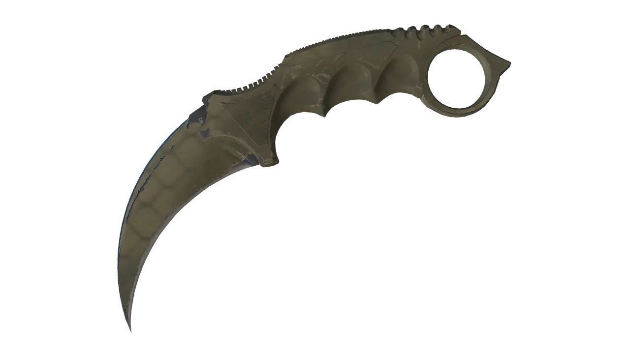 ★ Karambit | Safari Mesh (Field-Tested) — Dust II light, front