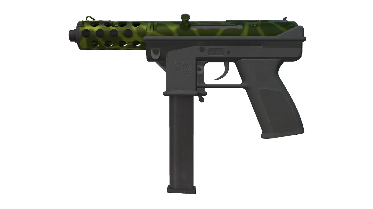 Tec-9 | Ossified (Minimal Wear) — Dust II light, front