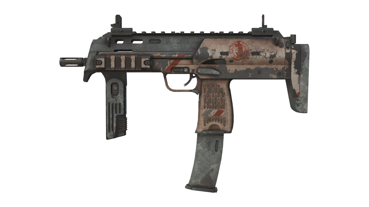 StatTrak™ MP7 | Special Delivery (Well-Worn) — Dust II light, front