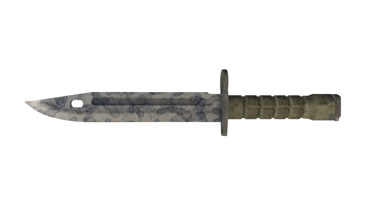 StatTrak™ ★ Bayonet | Stained (Well-Worn) — Dust II light, front