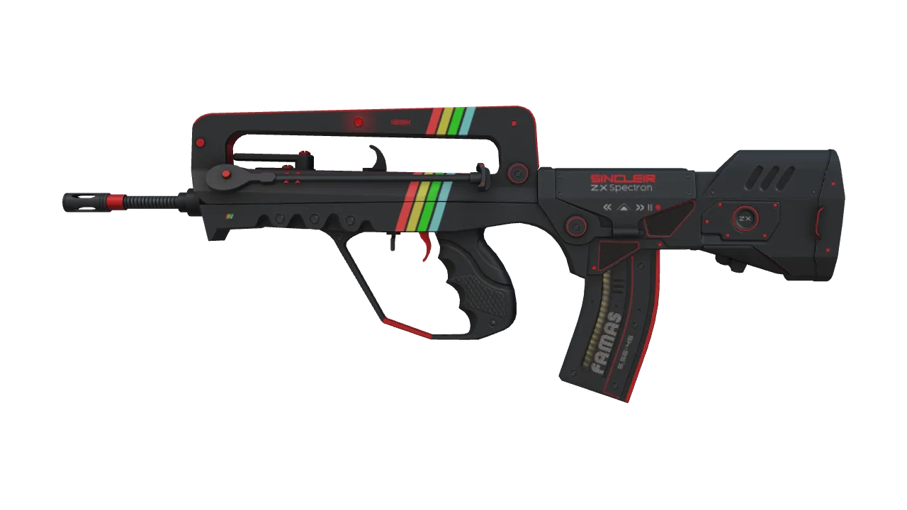 FAMAS | ZX Spectron (Factory New) — Dust II light, front