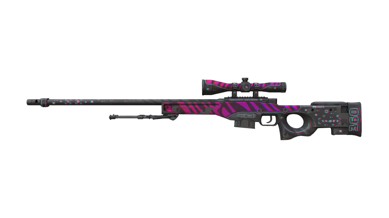 AWP | Chromatic Aberration (Well-Worn) — Dust II light, front