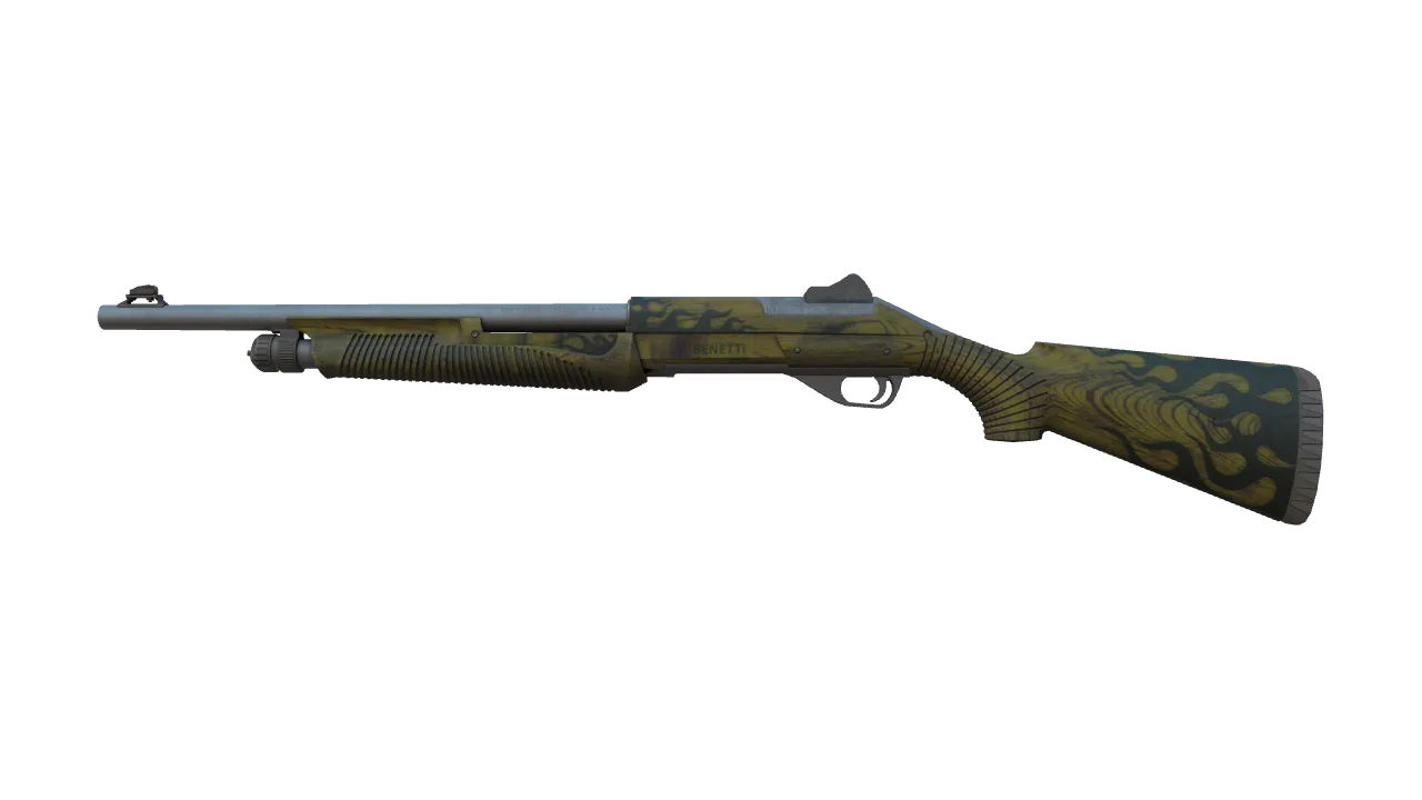StatTrak™ Nova | Wood Fired (Well-Worn) — Dust II light, front