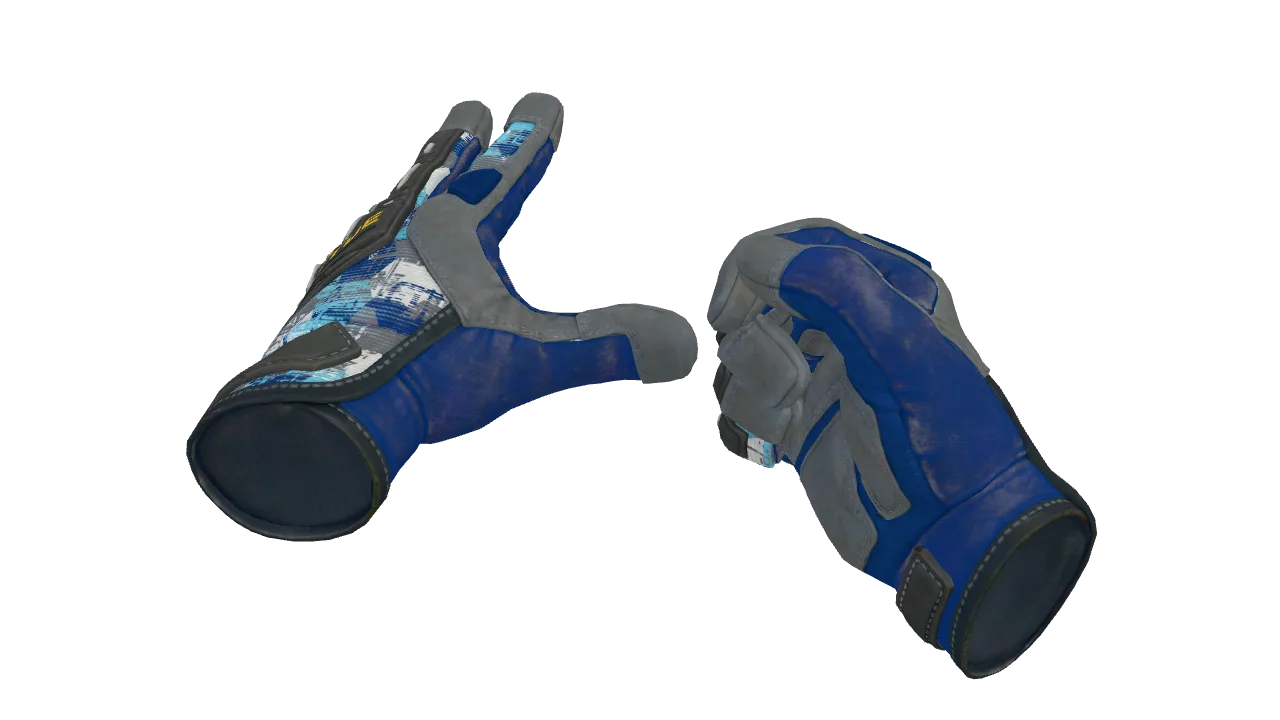 ★ Specialist Gloves | Mogul (Minimal Wear) — Dust II light, front