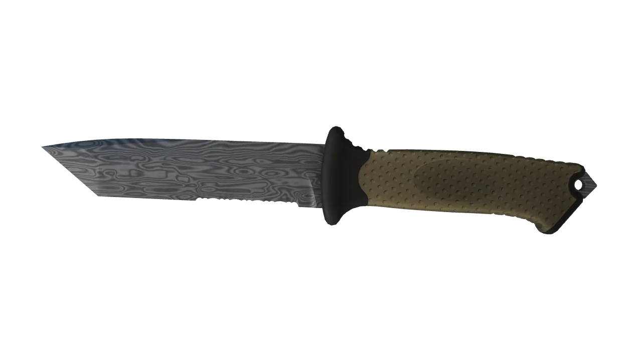 ★ Ursus Knife | Damascus Steel (Field-Tested) — Dust II light, front