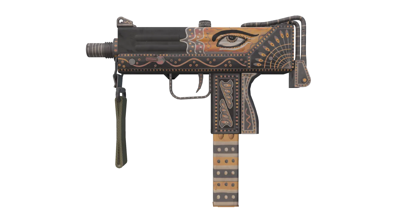 MAC-10 | Rangeen (Field-Tested) — Dust II light, front