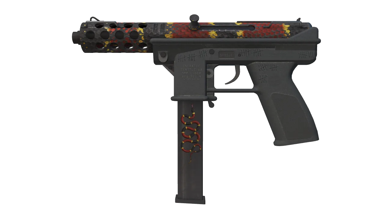Tec-9 | Snek-9 (Battle-Scarred) — Dust II light, front