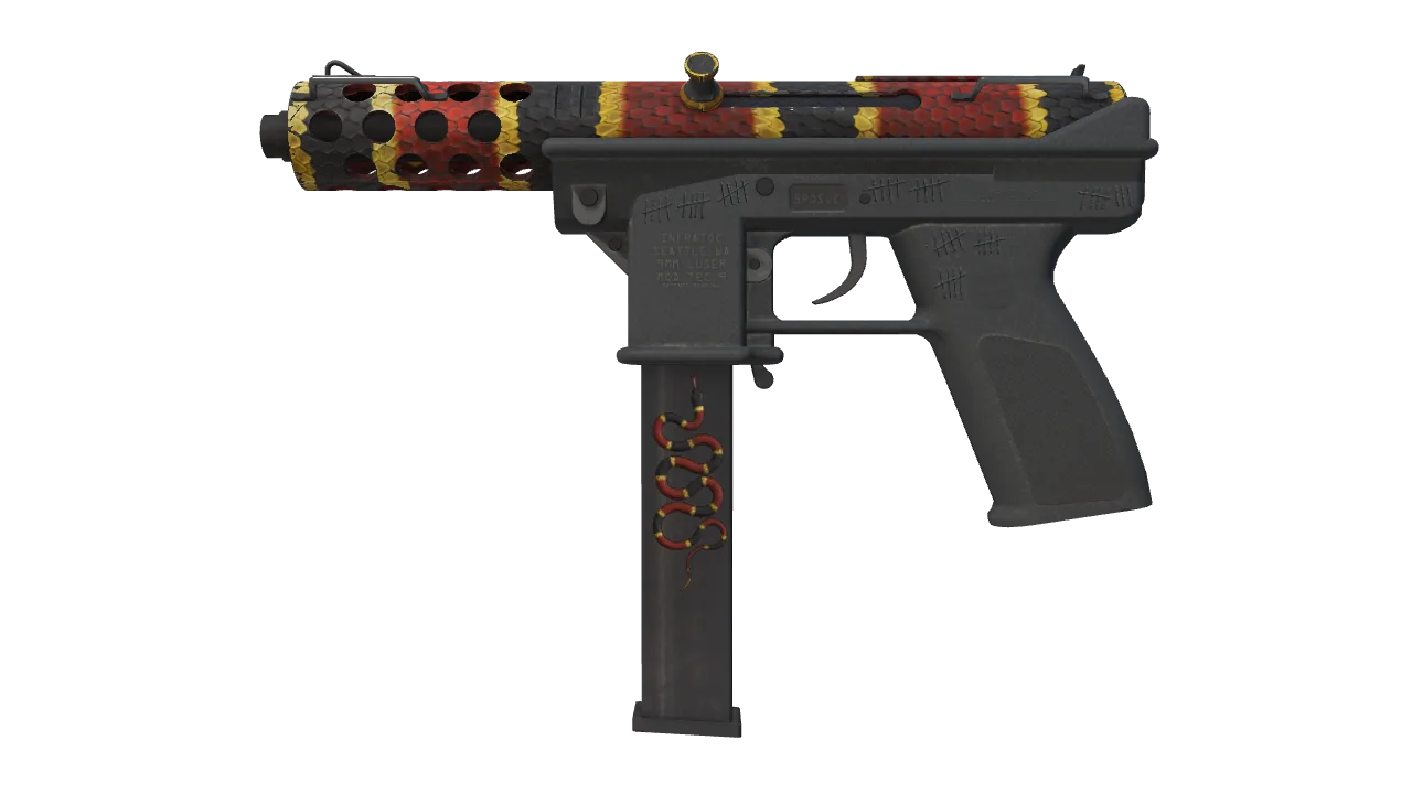 Tec-9 | Snek-9 (Minimal Wear) — Dust II light, front