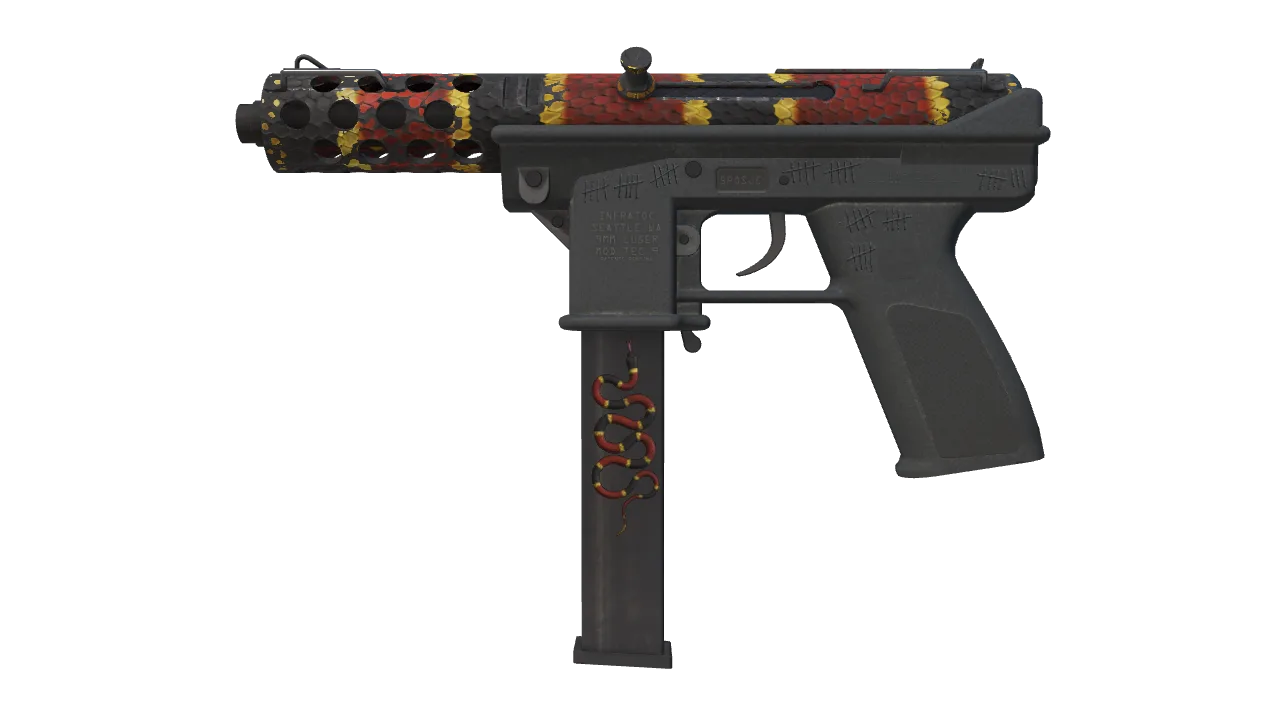 Souvenir Tec-9 | Snek-9 (Well-Worn) — Dust II light, front