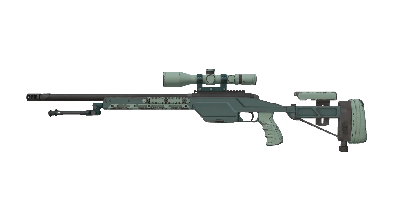 Souvenir SSG 08 | Blue Spruce (Field-Tested) — Dust II light, front