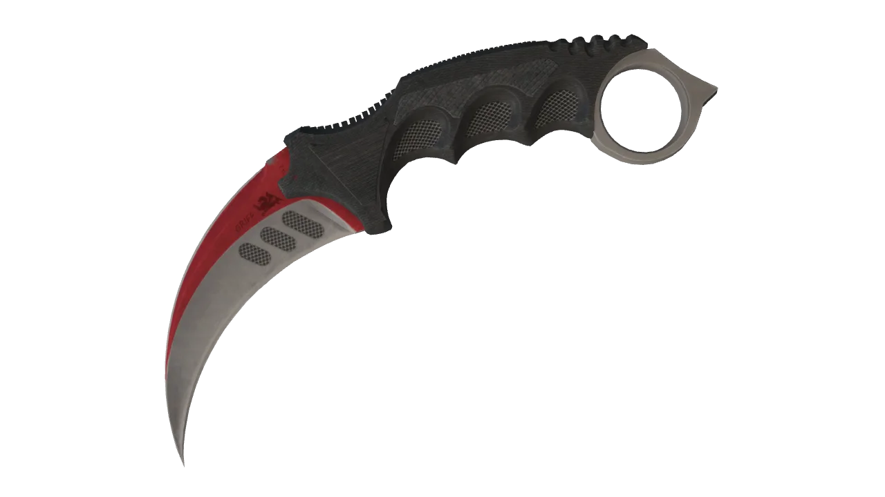 StatTrak™ ★ Karambit | Autotronic (Well-Worn) — Dust II light, front