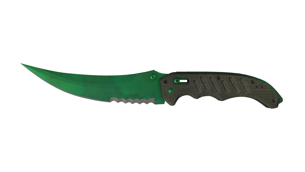 Flip Knife | Gamma Doppler (Emerald) seed #138, front