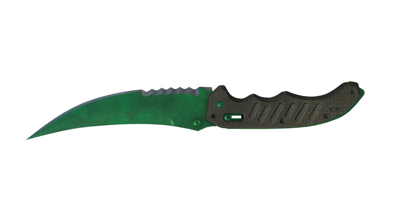 Flip Knife | Gamma Doppler (Emerald) seed #431, back