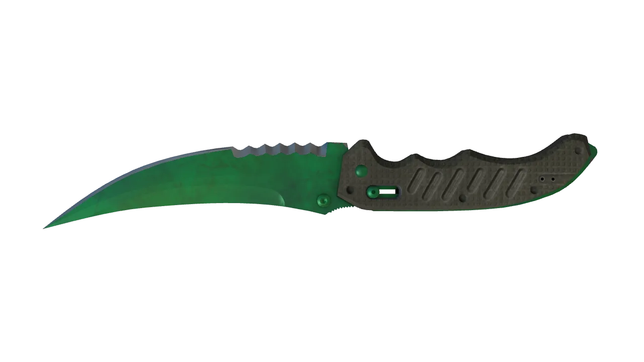 Flip Knife | Gamma Doppler (Emerald) seed #439, back
