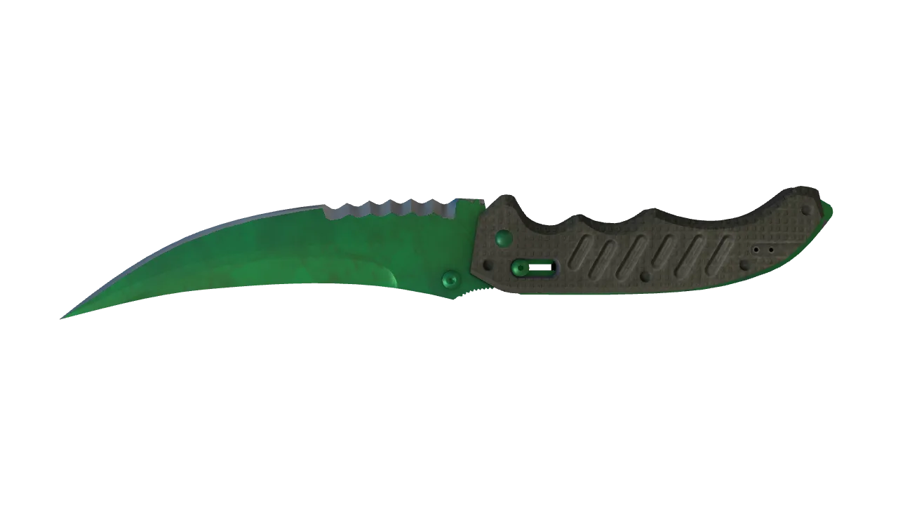 Flip Knife | Gamma Doppler (Emerald) seed #445, back