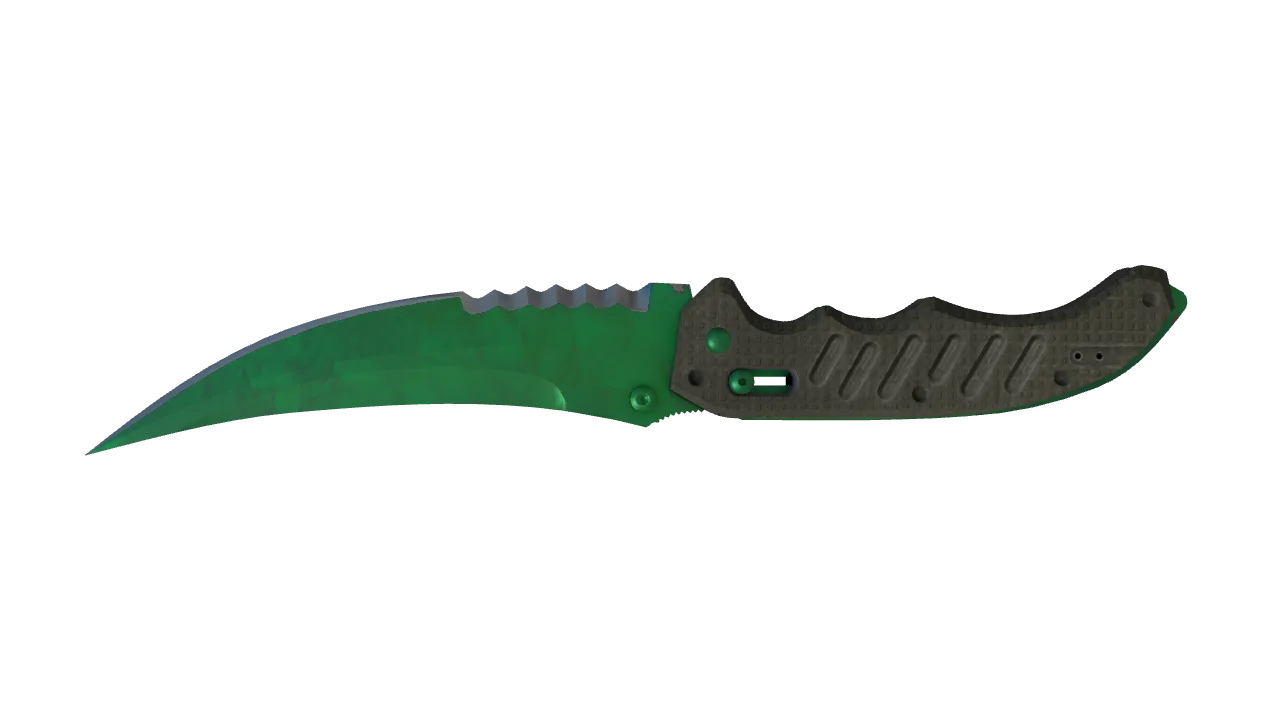Flip Knife | Gamma Doppler (Emerald) seed #446, back