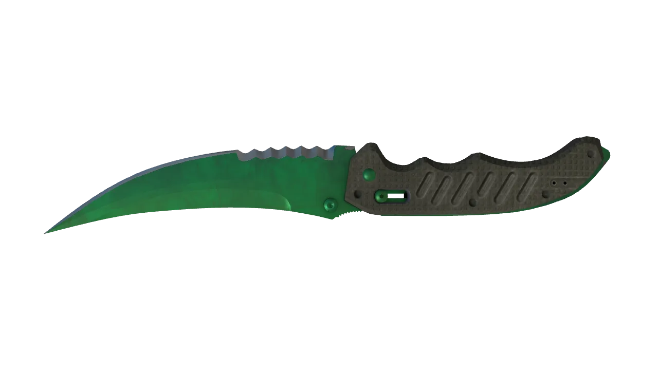 Flip Knife | Gamma Doppler (Emerald) seed #451, back