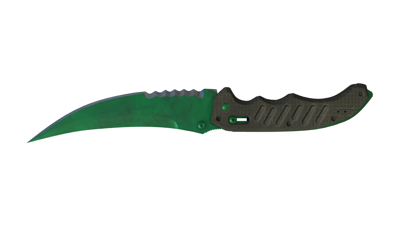 Flip Knife | Gamma Doppler (Emerald) seed #470, back