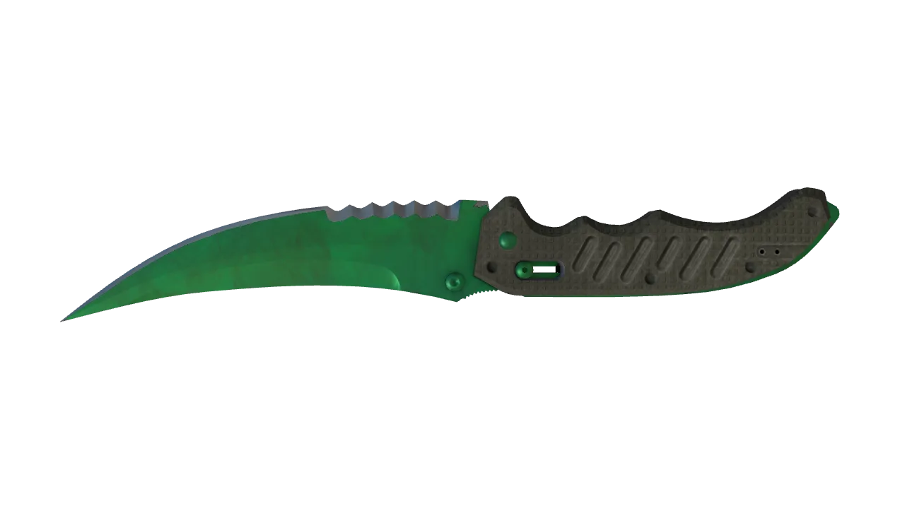 Flip Knife | Gamma Doppler (Emerald) seed #496, back